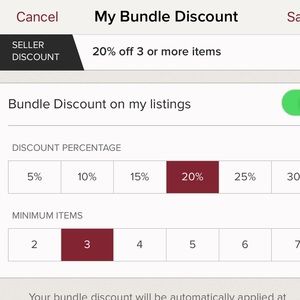 BUNDLE DISCOUNT!!!💗💗💗💗 from now to 7pm !!